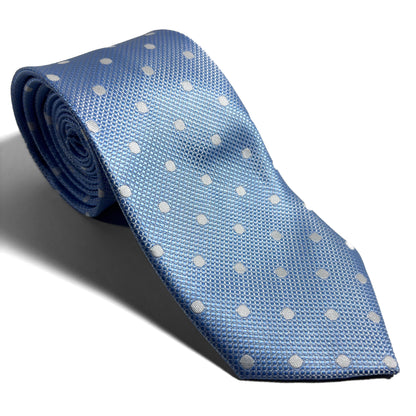 Light Blue Polka Dot Jacquard Tie