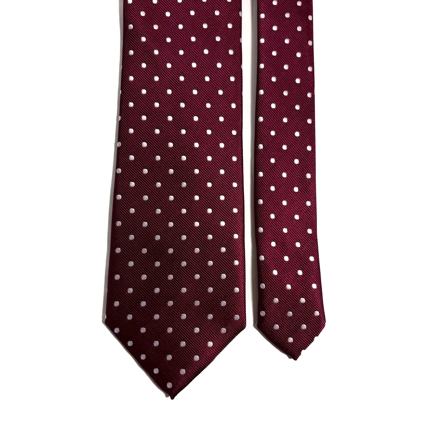 Burgundy Polka Dot Jacquard Tie