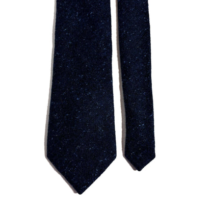 Navy Blue Fleck Wool Tie