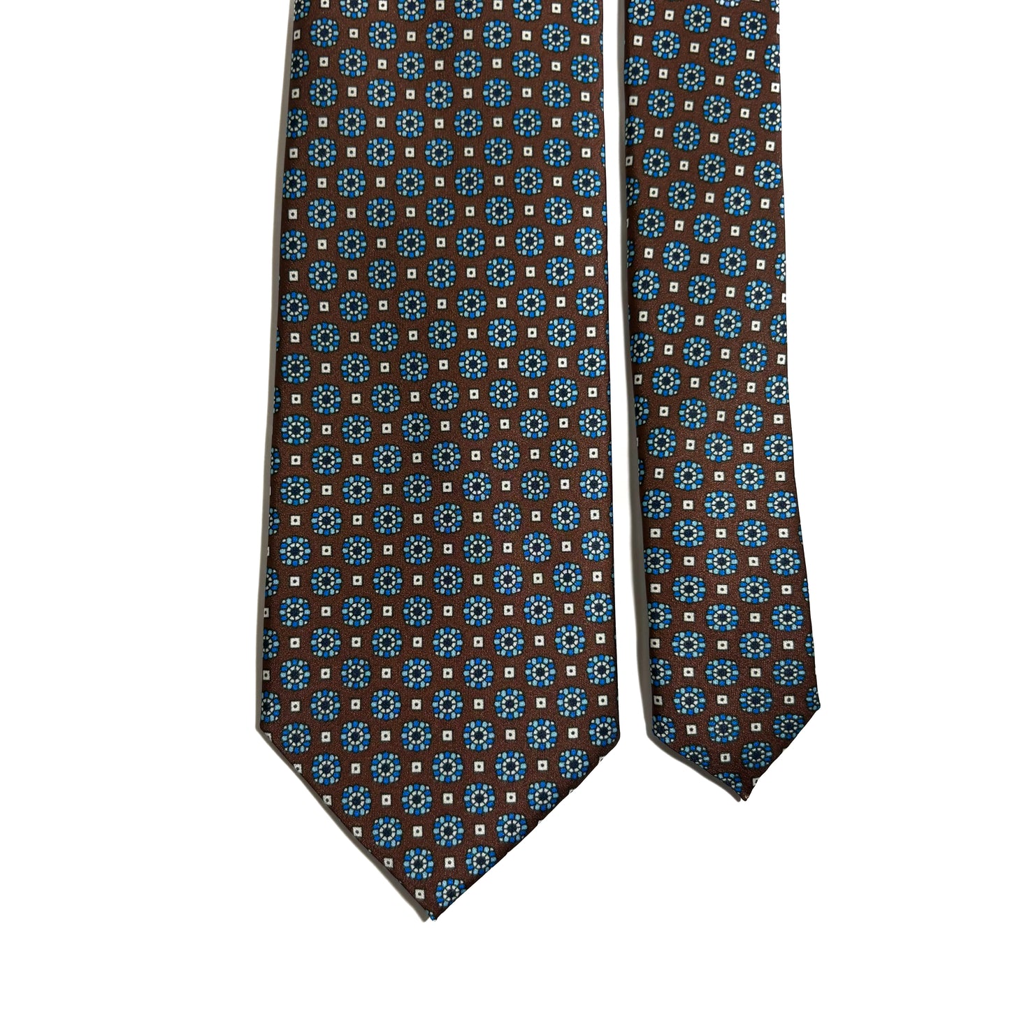 Brown Floral Neats Printed Tie