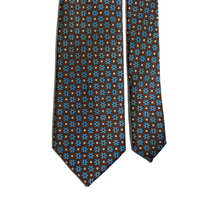 Brown Floral Neats Printed Tie