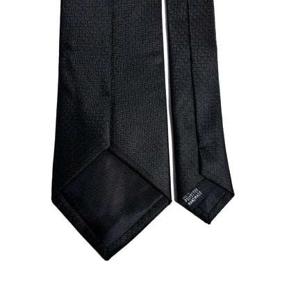 Black Micro-Geometric Jacquard Tie