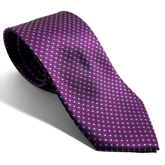 Purple Polka Dot Jacquard Tie