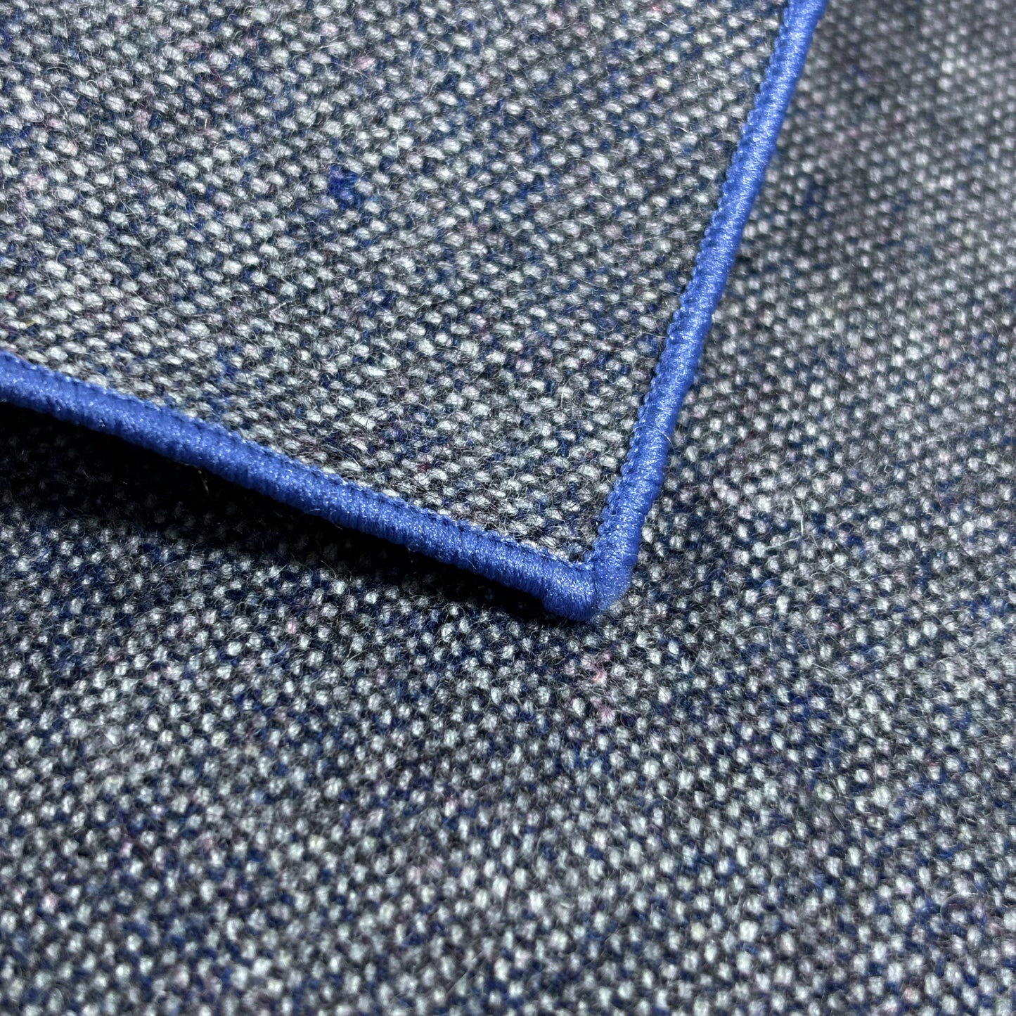 Light Blue Solid Wool Pocket Square