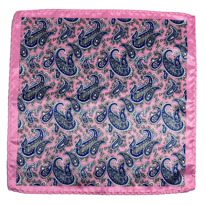 Pink Paisley Pocket Square