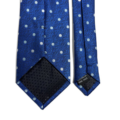 Blue Polka Dot Jacquard Tie