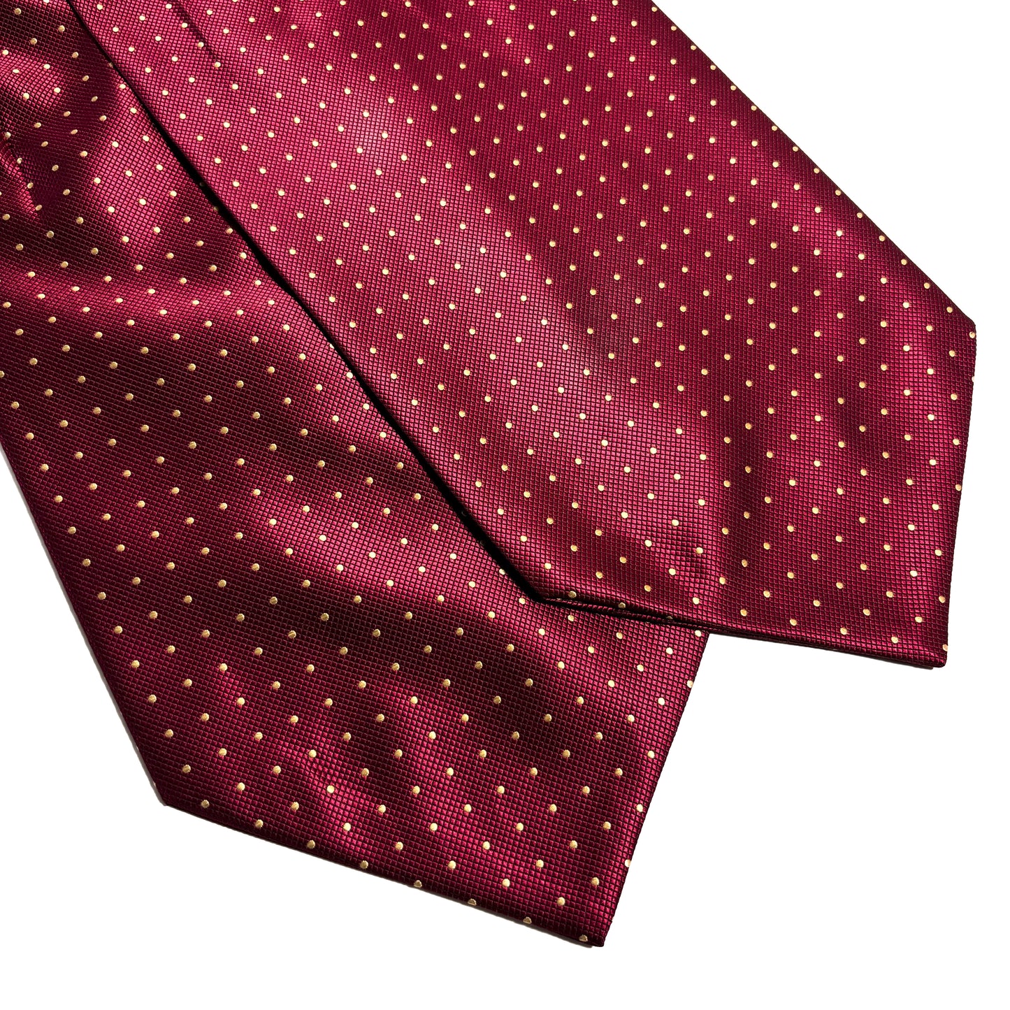 Burgundy Polka Dot Jacquard Cravat/Ascot