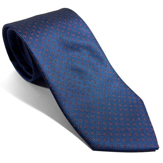 Heather Blue Micro-Geometric Jacquard Tie