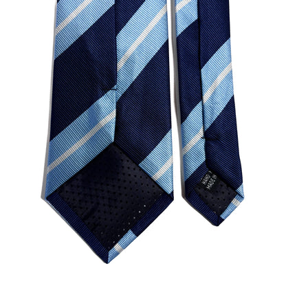 Navy & Light Blue Striped Repp Tie