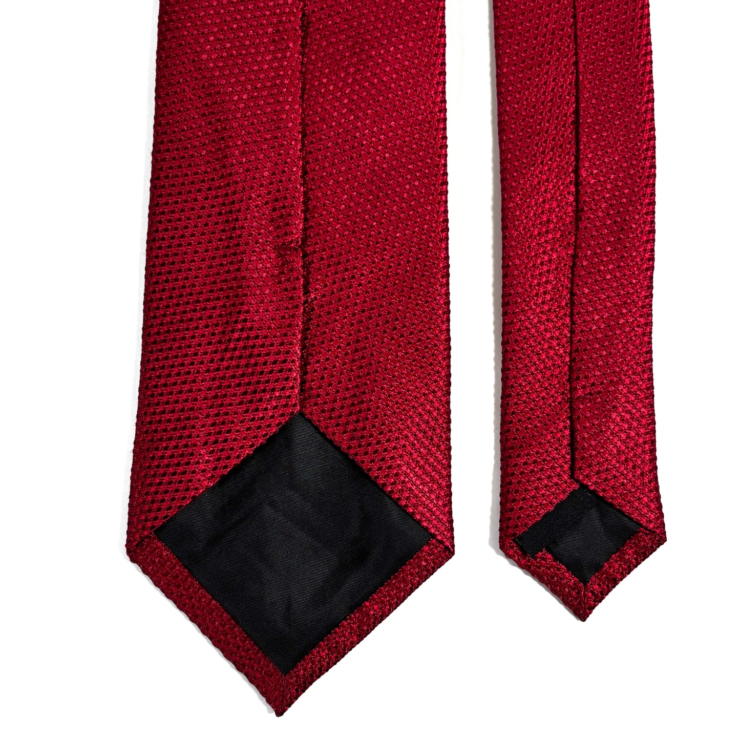 Ruby Red Silk Grenadine Tie - Handmade
