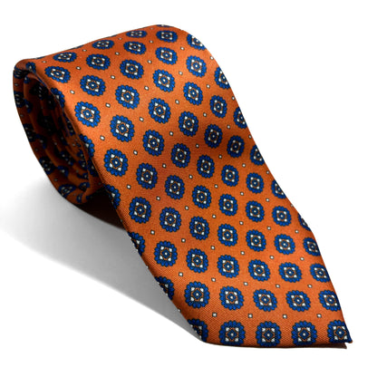 Orange Geometric Printed Tie