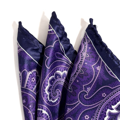 Purple Paisley Pocket Square