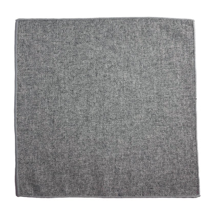 Light Gray Wool Pocket Square