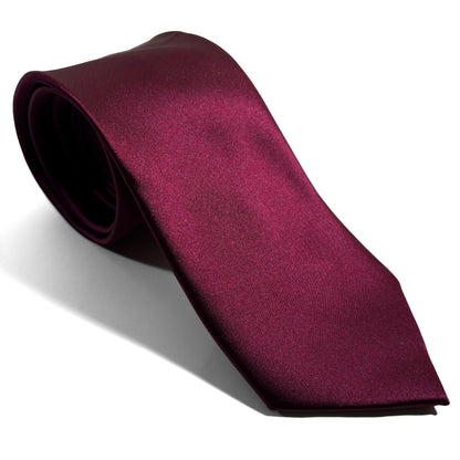 Burgundy Satin Tie