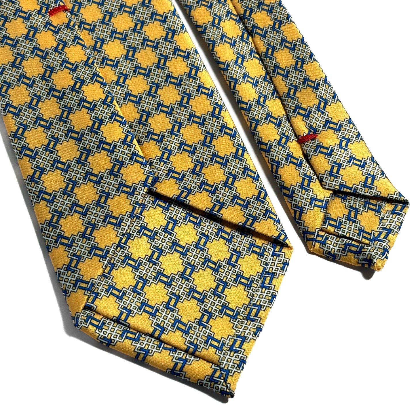 Yellow Geometric Printed Tie