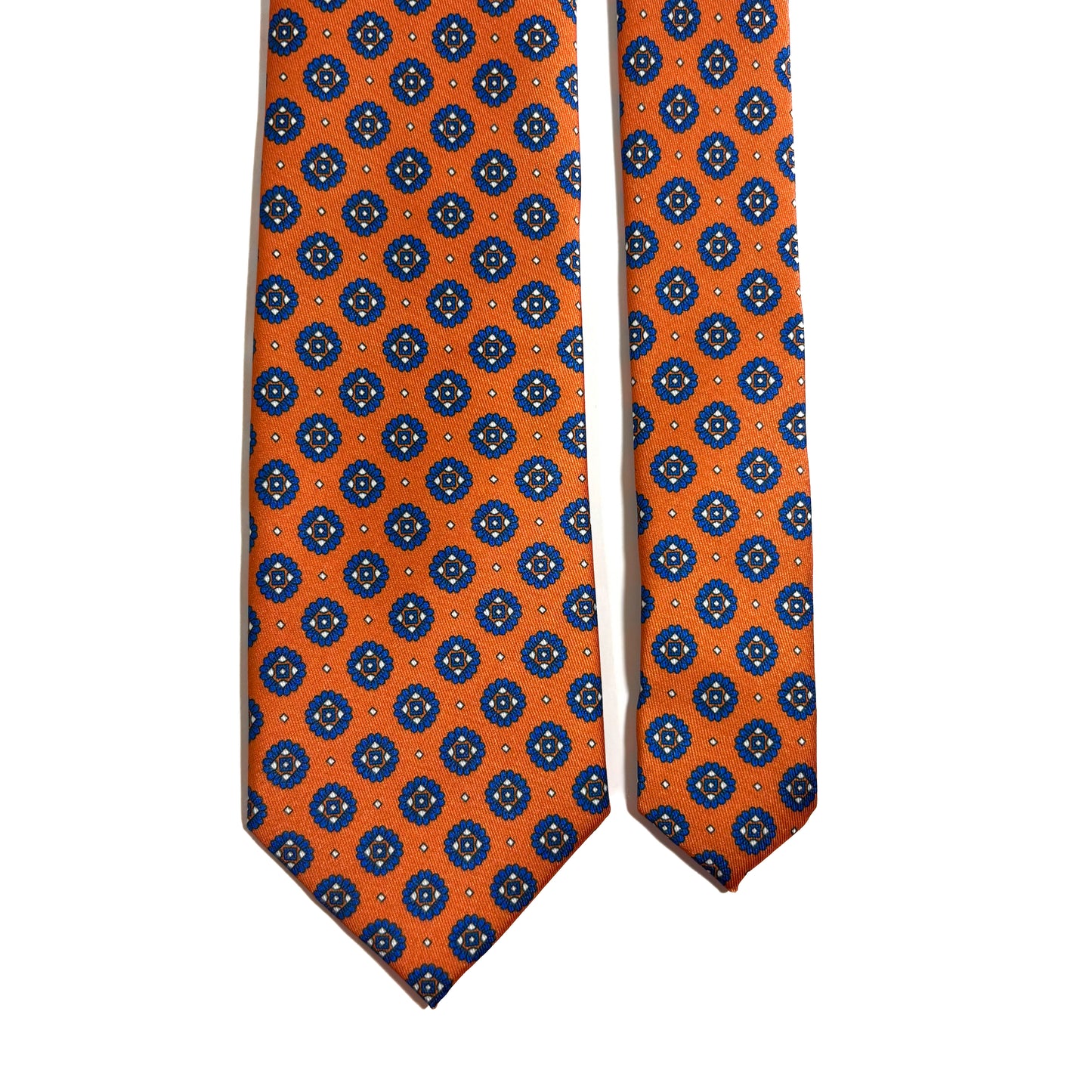 Orange Geometric Printed Tie