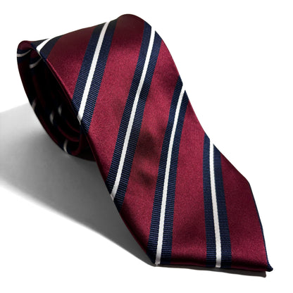 Burgundy Striped Tie