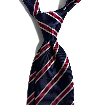 Navy Blue Striped Repp Tie