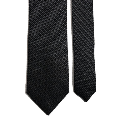 Charcoal Gray Silk Grenadine Tie (Handmade)