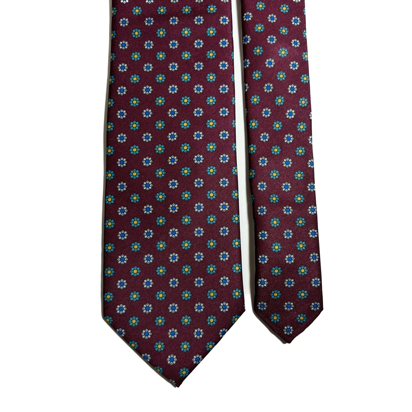 Burgundy Floral Printed Tie