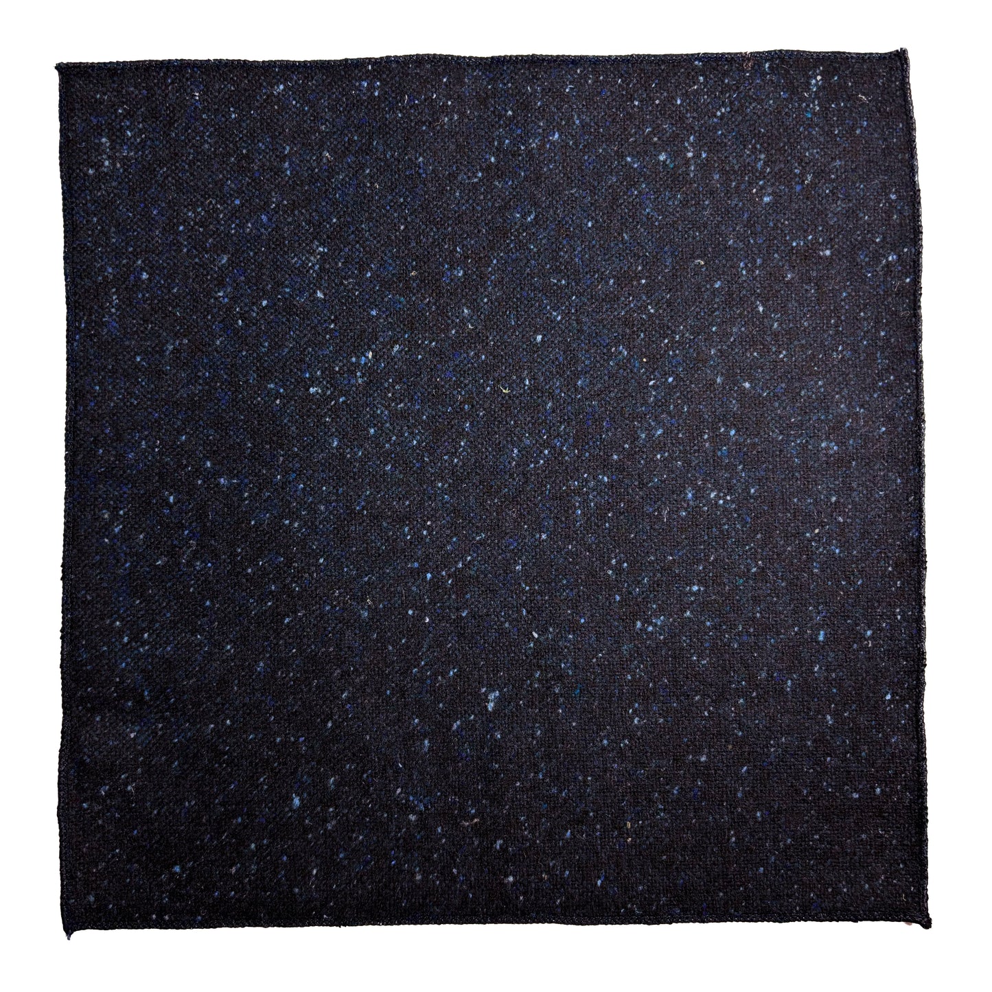 Navy Blue Fleck Wool Pocket Square