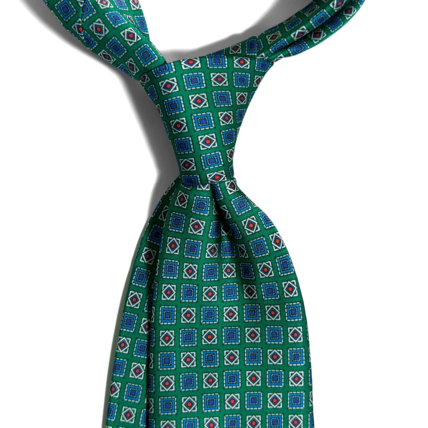 Green Geometric Printed Tie