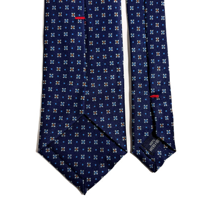 Navy Blue Floral Geo Printed Tie