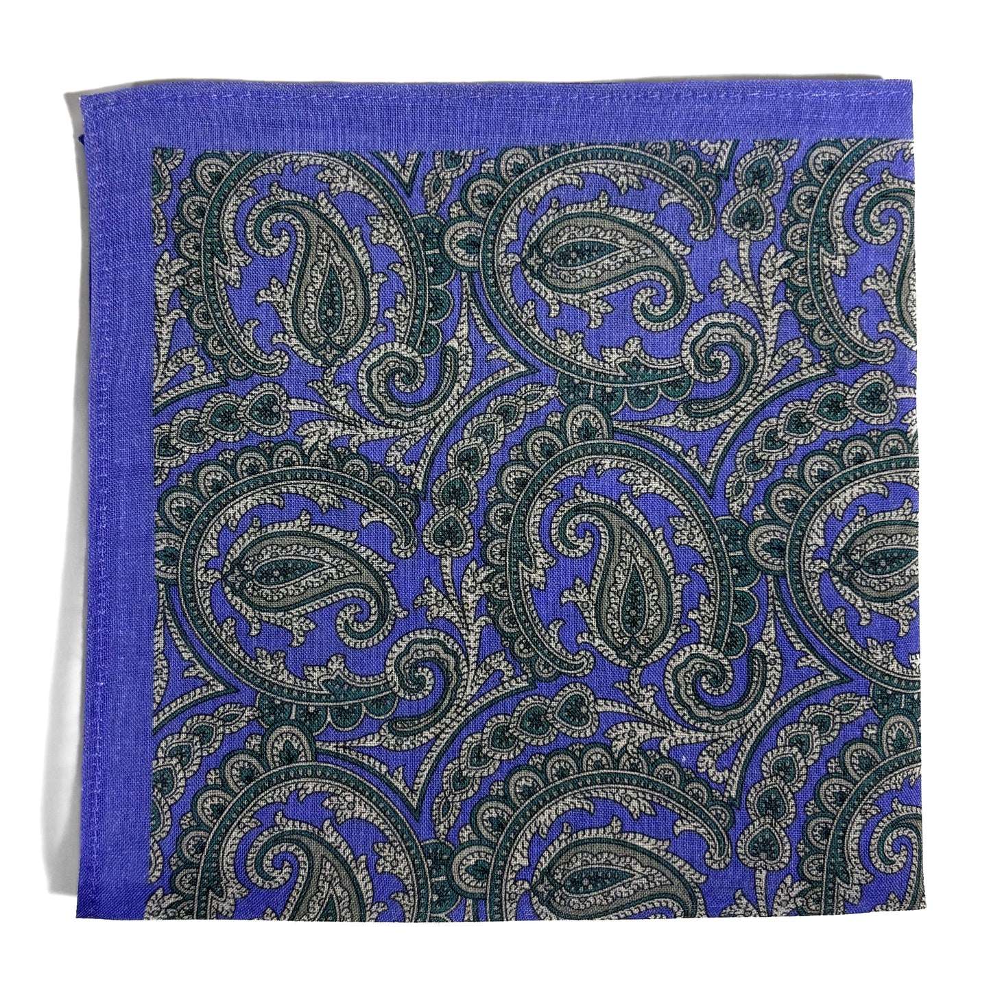 Lavender Purple Paisley Ramie Pocket Square