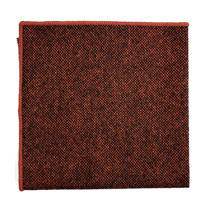 Burnt Orange Wool Pocket Square