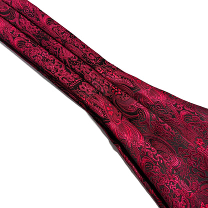 Red Paisley Jacquard Cravat/Ascot