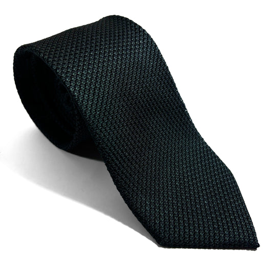 Forest Green Silk Grenadine Tie (Handmade)