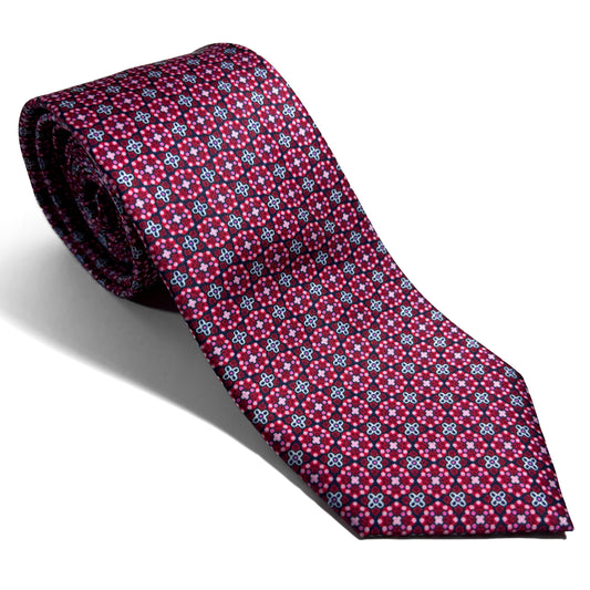 Bordeaux Floral Printed Tie
