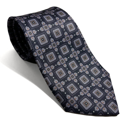 Gray Geometric Printed Tie