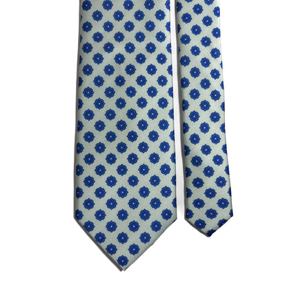 Powder Blue Geometric Printed Tie