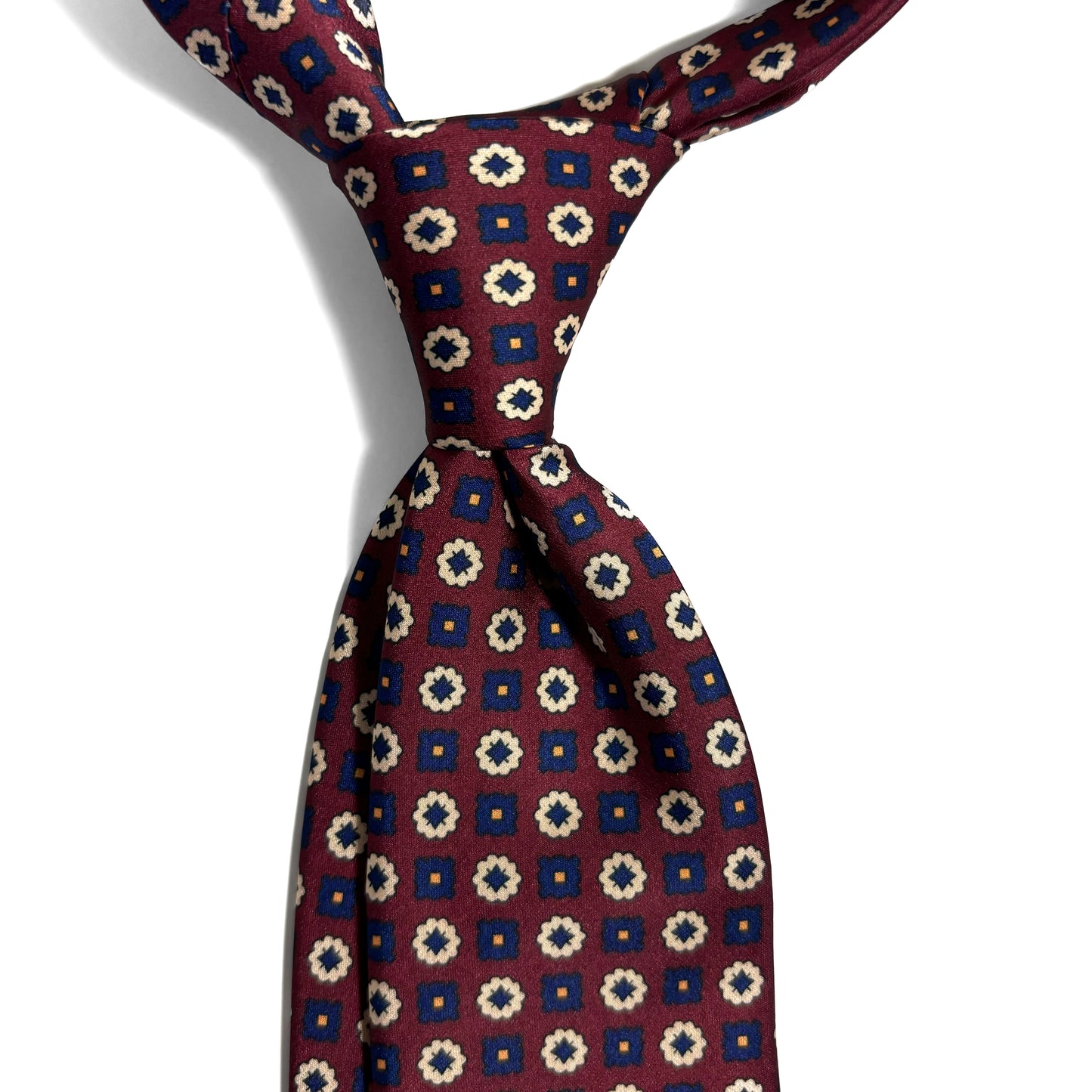 Burgundy Floral Neats Printed Tie