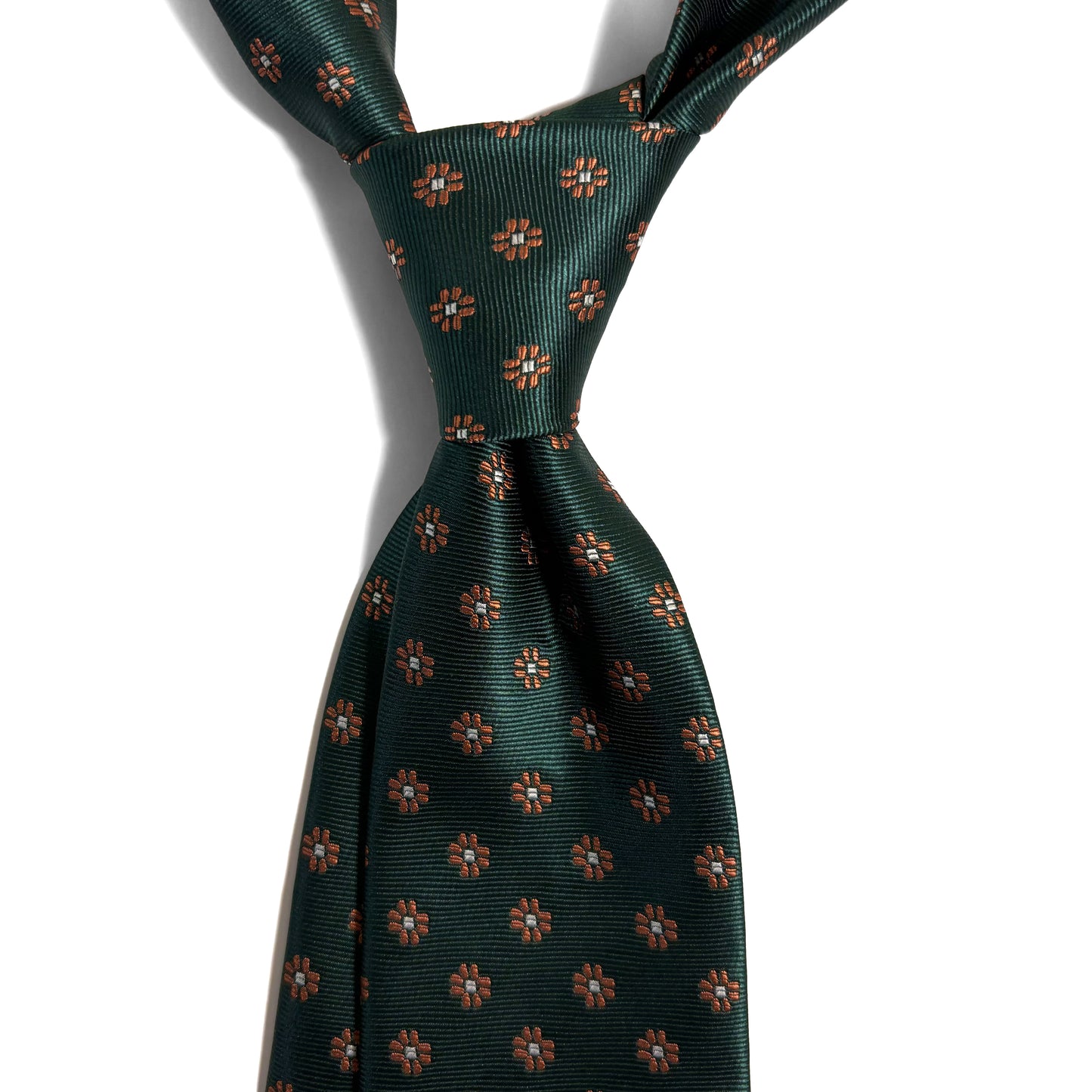 Forest Green Floral Jacquard Tie