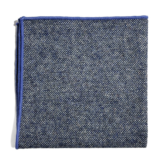 Light Blue Solid Wool Pocket Square