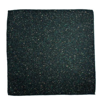 Forest Green Fleck Wool Pocket Square