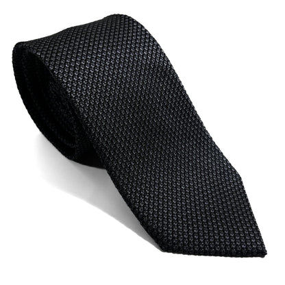 Charcoal Gray Silk Grenadine Tie (Handmade)