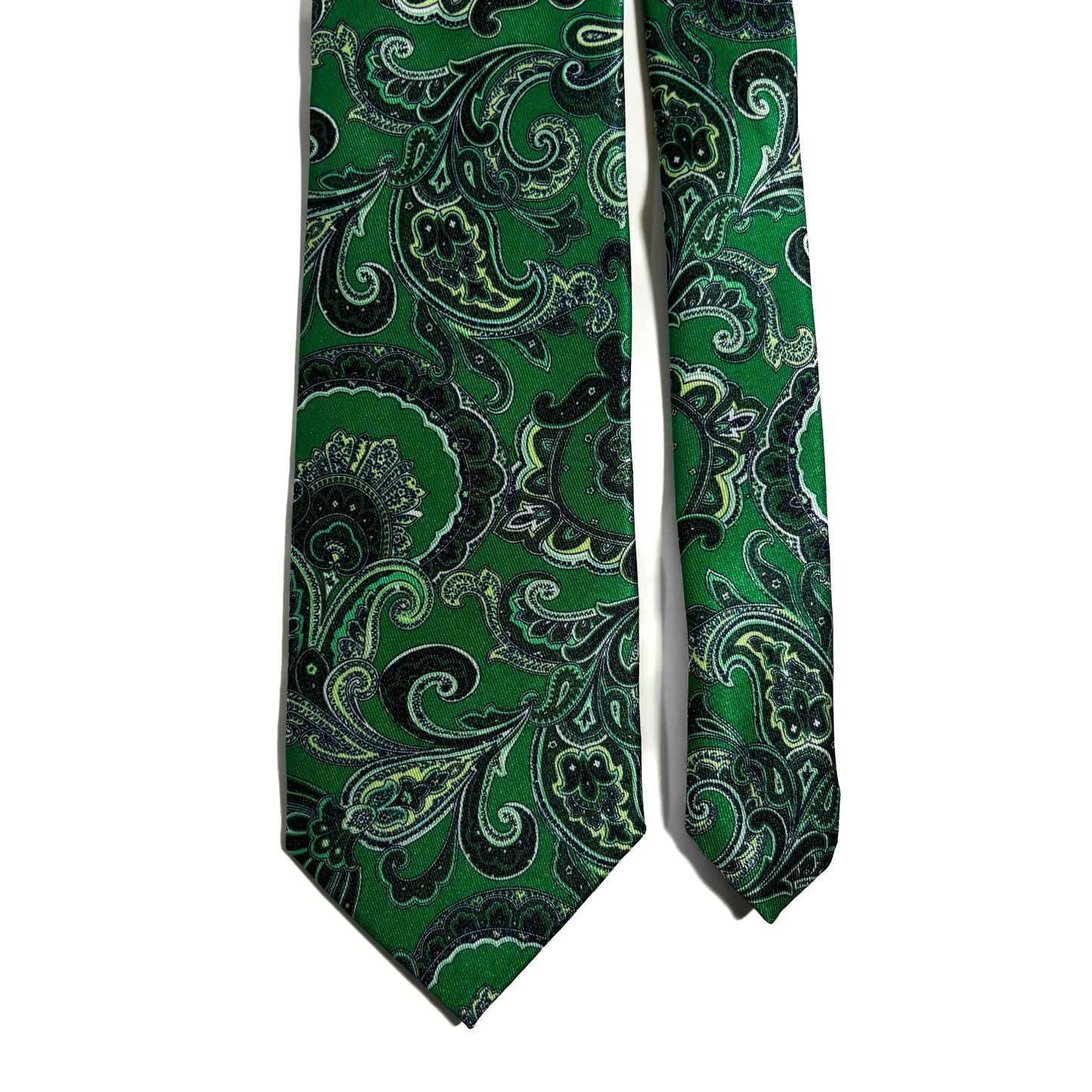 Green Paisley Printed Tie