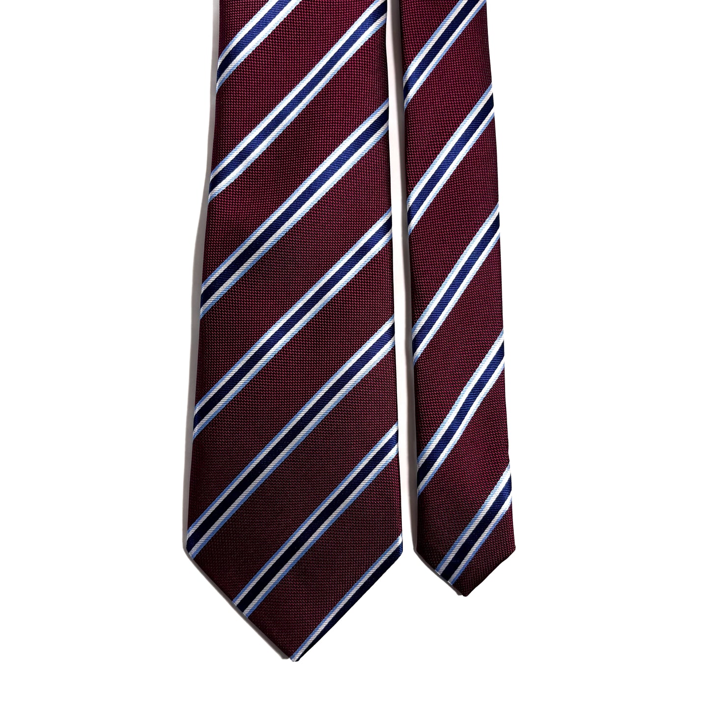 Burgundy & Blue Striped Tie