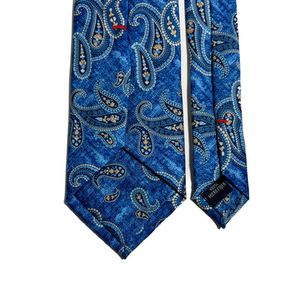 Blue Paisley Printed Tie