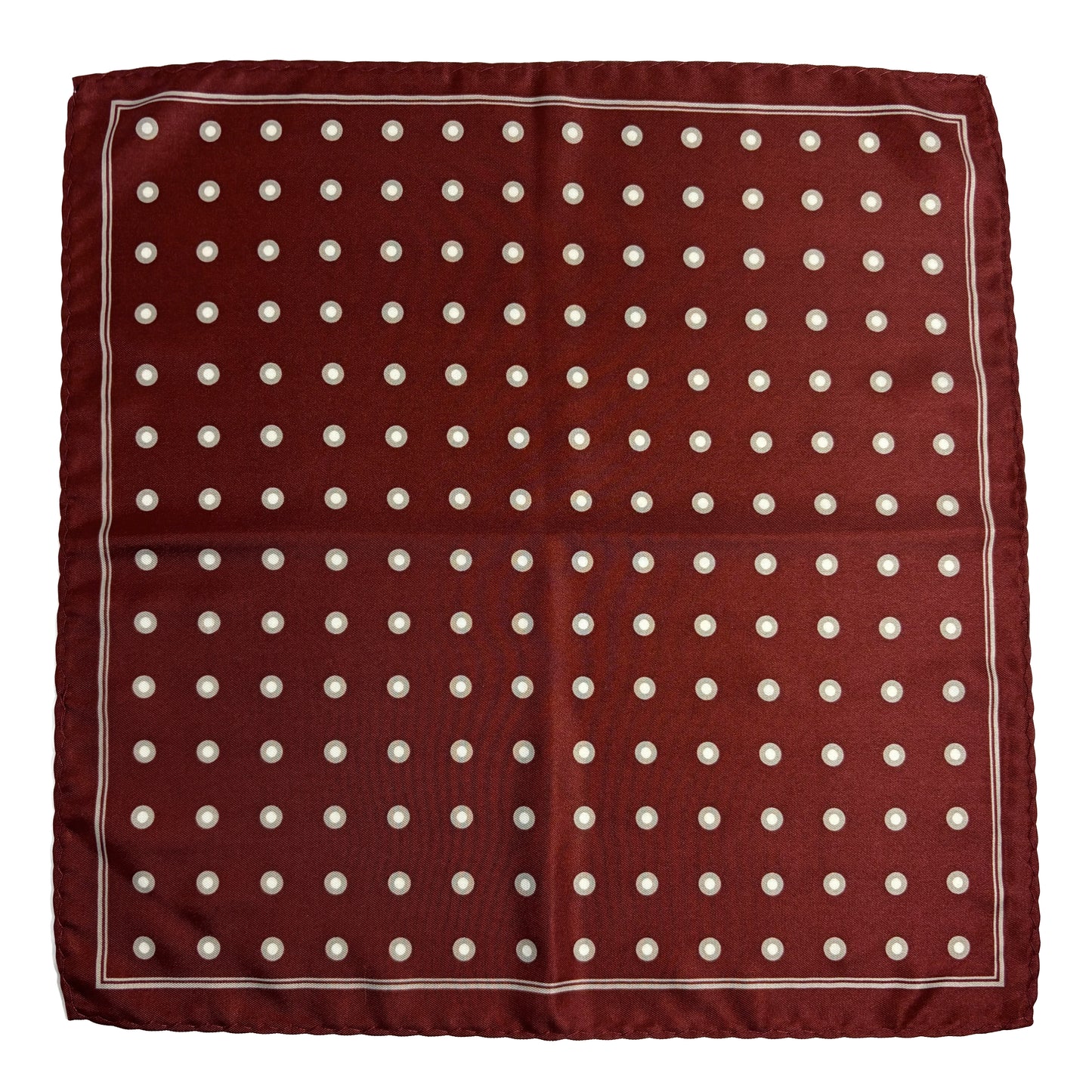 Rust Brown Polka Dot Pocket Square