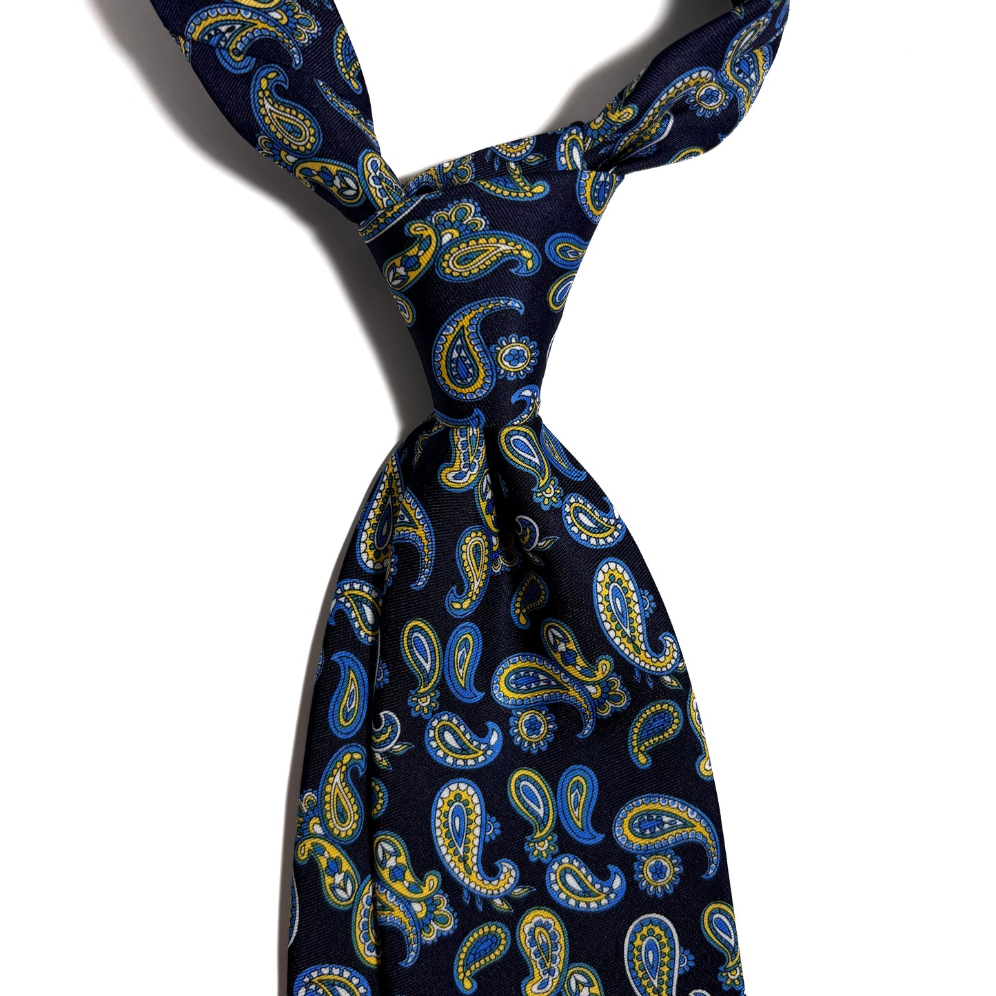 Navy Blue Paisley Silk Tie