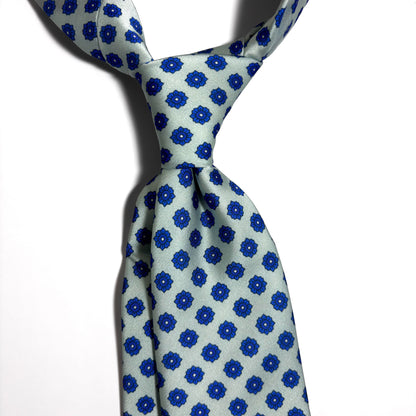 Powder Blue Geometric Printed Tie