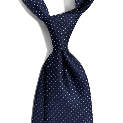 Navy Blue Polka Dot Jacquard Tie