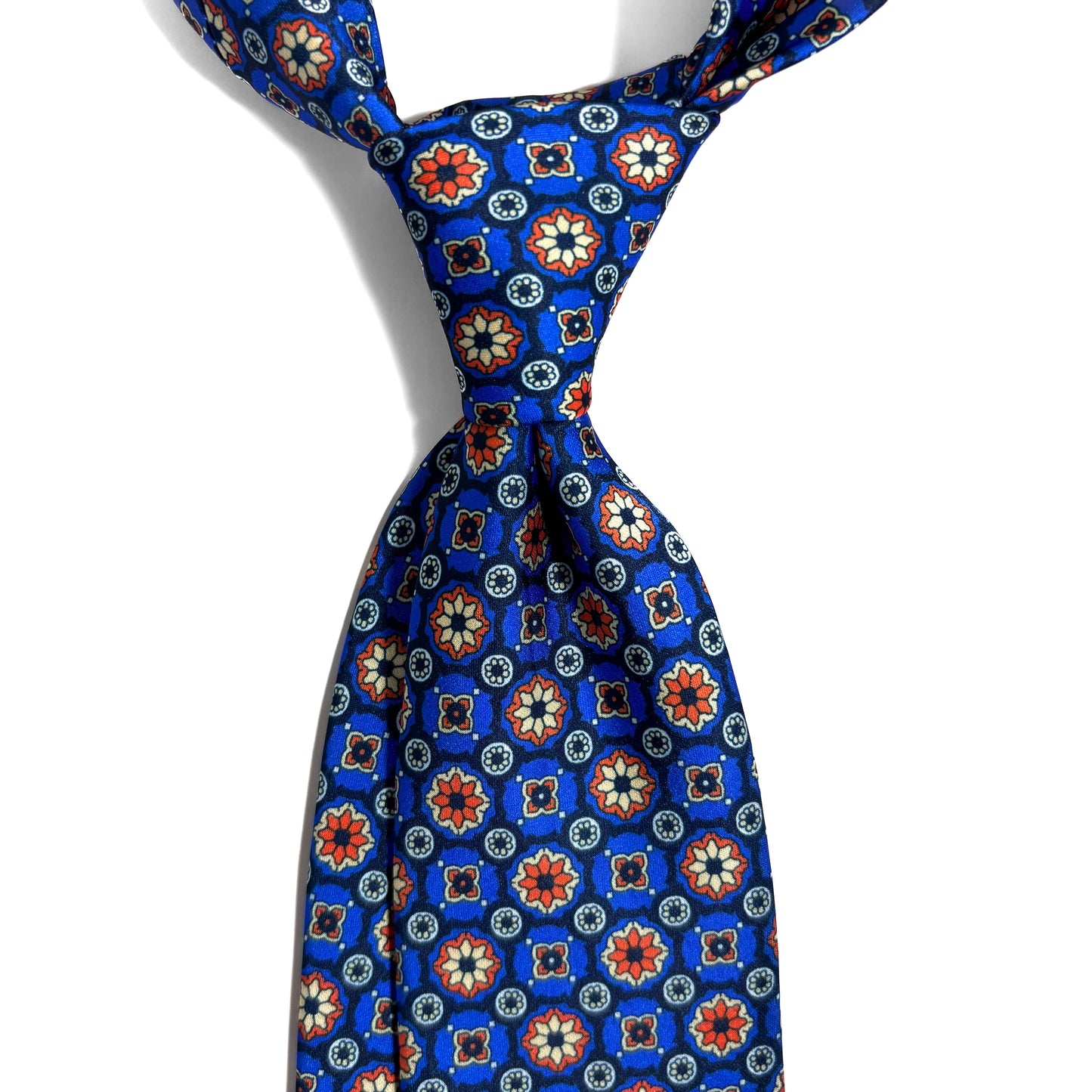 Black & Blue Geometric Printed Tie