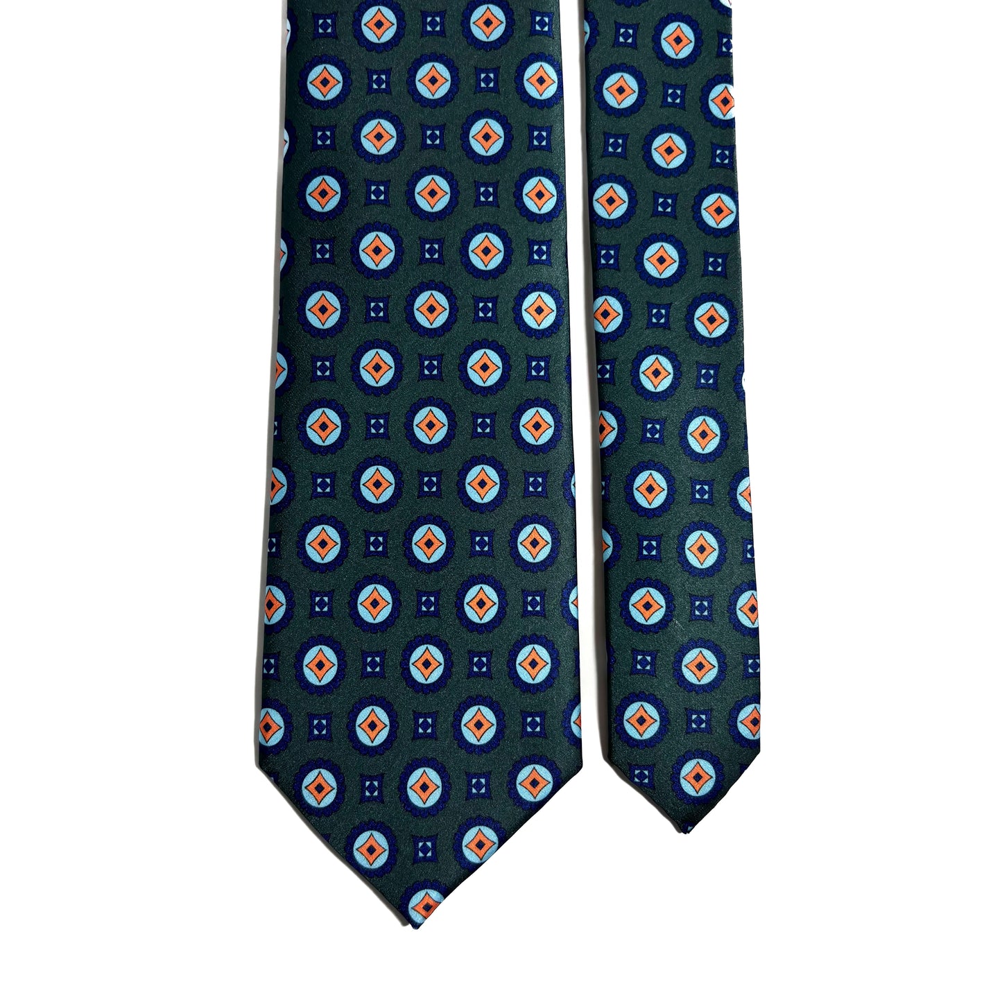 Petrol Green Geometric Printed Tie