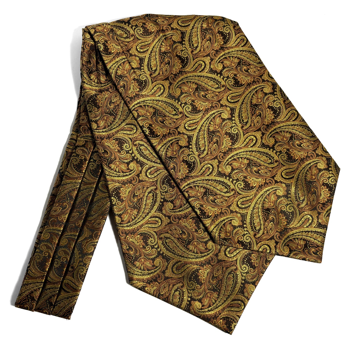 Gold Paisley Jacquard Cravat/Ascot