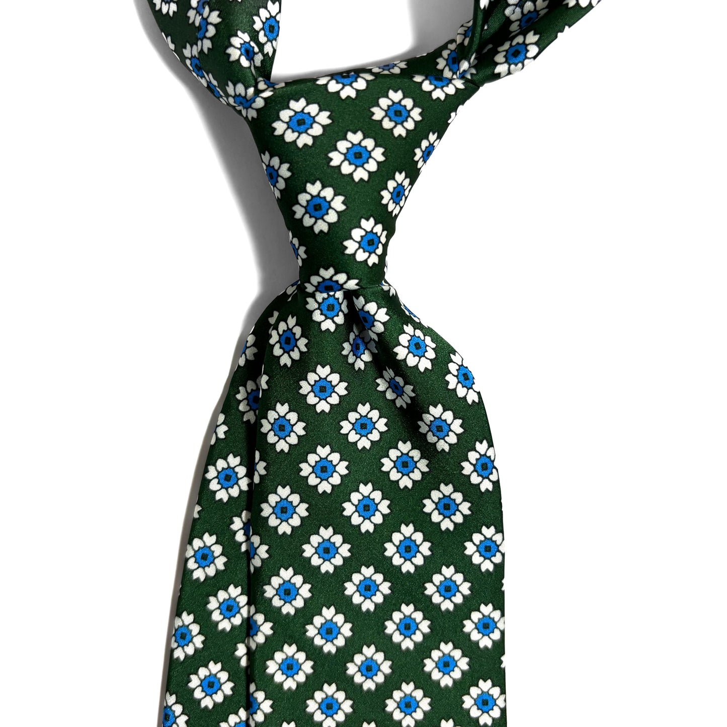 Forest Green Floral Printed Tie